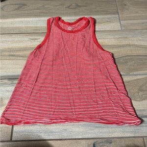 Aerie Red and White Striped Soft Tank